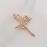 Dije Cruz Fe 3.1g / 1 1/2 in Oro Rosa 18K