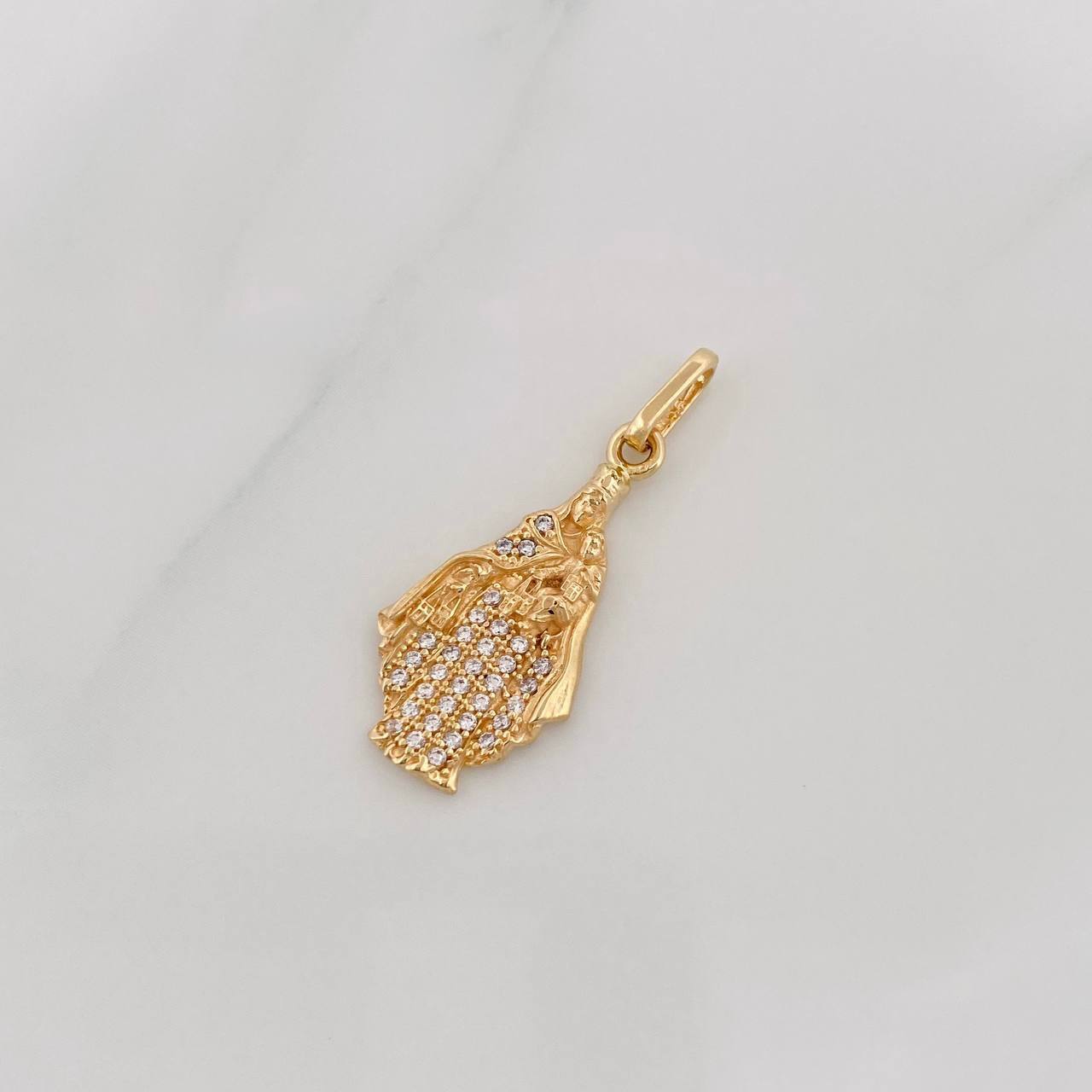 Pendant Miraculous Virgin 2.1g / 1 1/4 in Yellow Gold 18K