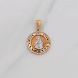 Dije Virgen del Carmen 4.5g / 1 1/4 in Dos Oros Blanco Rosa 18K