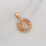 Dije Virgen del Carmen 4.5g / 1 1/4 in Dos Oros Blanco Rosa 18K