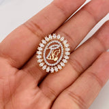 Pendant Virgen María 2.8g / 1 in Two-Tone Yellow White 18K