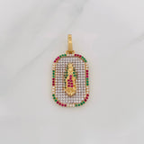Dije Virgen de Guadalupe 5.7g / 1 1/4 in Dos Oros Amarillo Blanco 18K