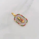 Dije Virgen de Guadalupe 5.7g / 1 1/4 in Dos Oros Amarillo Blanco 18K