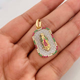 Dije Virgen de Guadalupe 5.7g / 1 1/4 in Dos Oros Amarillo Blanco 18K