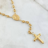 Rosary GC Virgin Miraculous Christ Cross 10.7gr / 55cm / 18K Gold