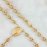 Rosary GC Virgin Miraculous Christ Cross 10.7gr / 55cm / 18K Gold