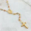 Rosary GC Virgin Miraculous Christ Cross 9.25gr / 21.7in / 18K Gold