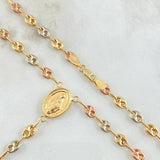 Rosary GC Virgin Miraculous Christ Cross 9.25gr / 21.7in / 18K Gold