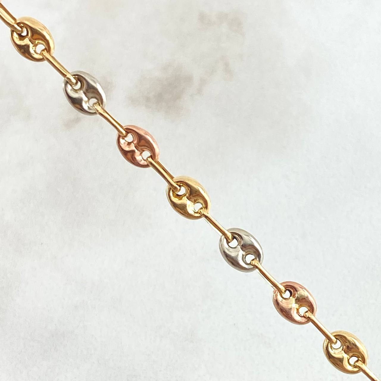 Rosary GC Virgin Miraculous Christ Cross 9.25gr / 21.7in / 18K Gold
