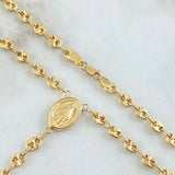 Rosary GC Virgin Miraculous Christ Cross 10gr / 50cm / 18K Gold