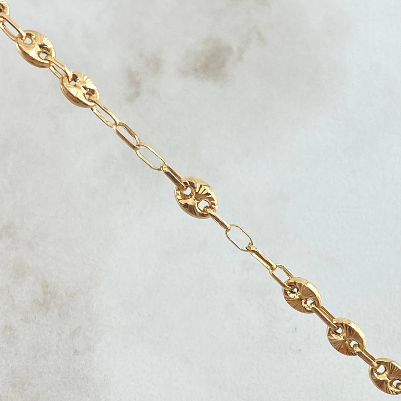 Rosary GC Virgin Miraculous Christ Cross 10gr / 50cm / 18K Gold