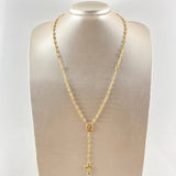 Rosary GC Virgin Miraculous Christ Cross 10gr / 50cm / 18K Gold