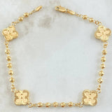 Military Clover Bracelet 4.5gr / 7.1in / 18K Gold ©