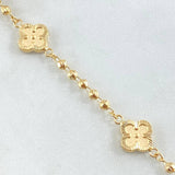 Military Clover Bracelet 4.75gr / 7.1in / 18K Gold ©