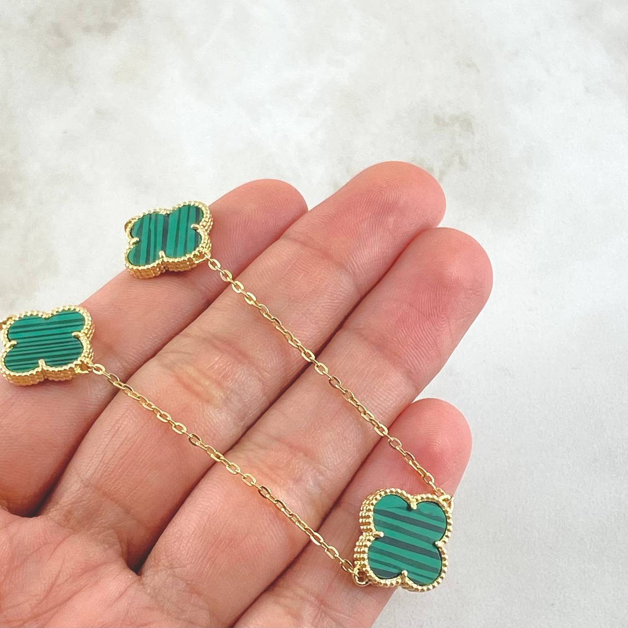 Classic Link Chain Clover 7.6gr / 50cm (19.7in) / Special Birthstone 18K Gold ©