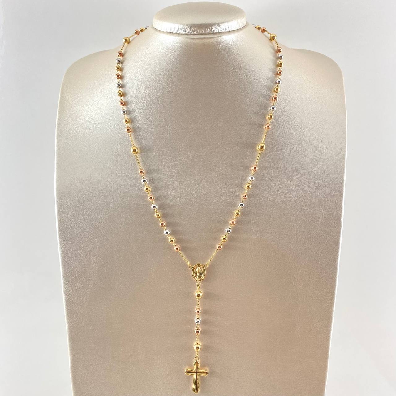 Cadena Virgen Milagrosa Cruz Cristo 13.4gr / 50cm / Oro 18K ©