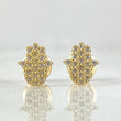 Hamsa Hand Stud Earrings 1.05gr / 18K Gold ©