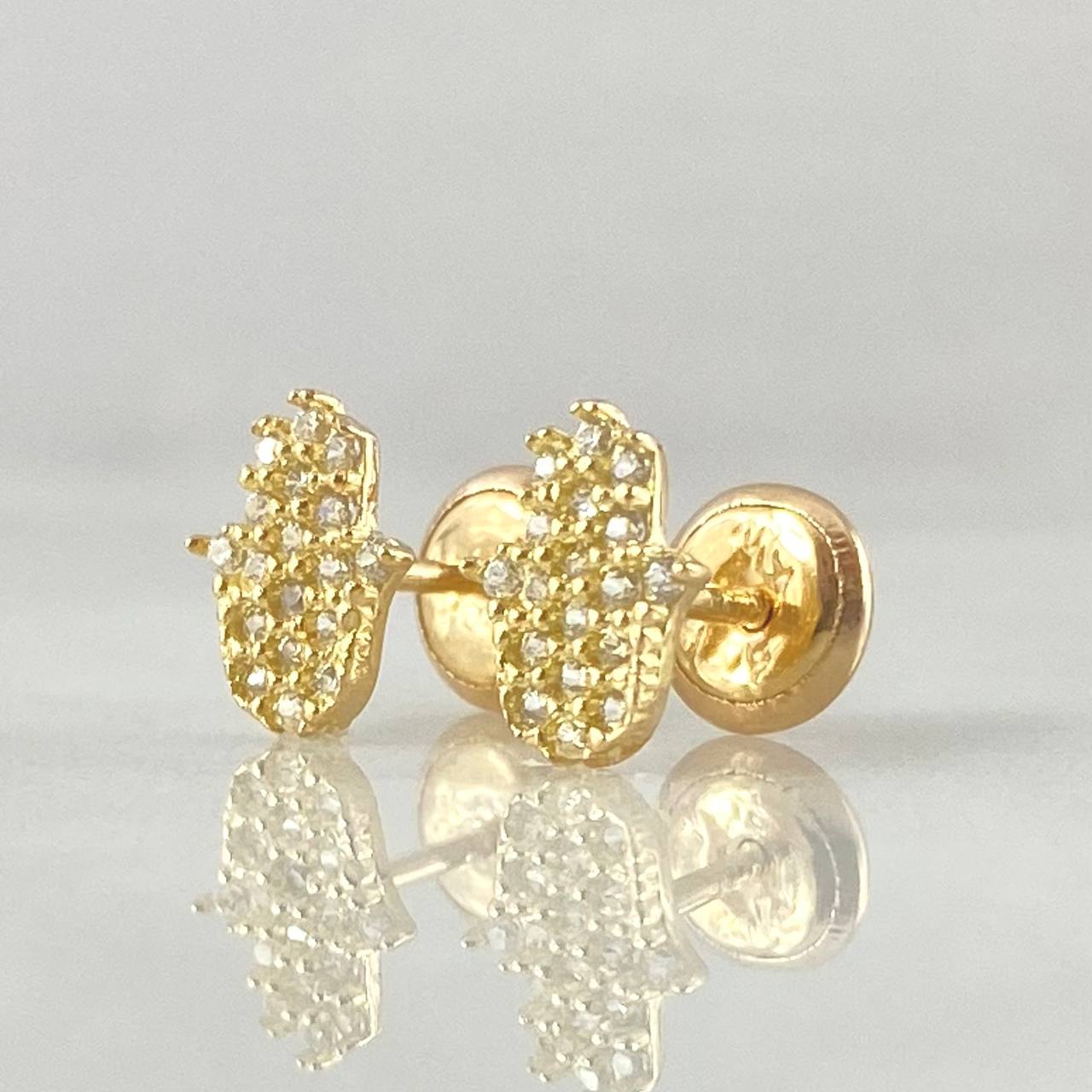 Hamsa Hand Stud Earrings 1gr / 18K Gold