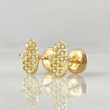 Hamsa Hand Stud Earrings 1gr / 18K Gold