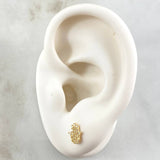 Hamsa Hand Stud Earrings 1.05gr / 18K Gold ©