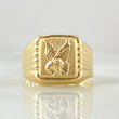 Eagle Signet Ring 1.85gr / Size 8 3/4 / 18K Yellow Gold