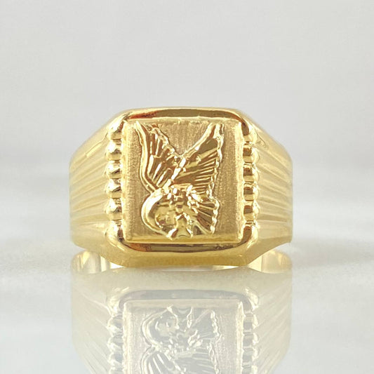 Eagle Signet Ring 1.75gr / Size 5 3/4 / 18K Yellow Gold