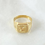 Anillo Sello Aguila 1.75gr / T7 / Oro 18K -