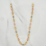 Tobillera Rustica Barril Cilindro 5.75 g / 11 1/2 in / 4.2 mm Oro Amarillo 18K