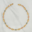 Tobillera Rustica Barril Cilindro 5.75 g / 11 1/2 in / 4.2 mm Oro Amarillo 18K