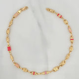 Tobillera Rustica X 5.5 g / 11 1/4 in / 4.3 mm Oro Amarillo 18K