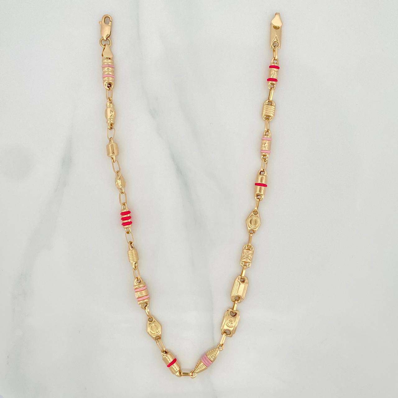 Tobillera Rustica X 5.5 g / 11 1/4 in / 4.3 mm Oro Amarillo 18K