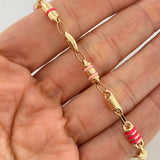 Tobillera Rustica X 5.5 g / 11 1/4 in / 4.3 mm Oro Amarillo 18K