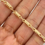 Tobillera Rustica Barril 5.25 g / 11 in / 4.2 mm Oro Amarillo 18K