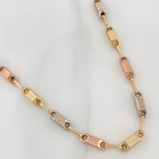 Rustic Chain 11.6 g / 23 3/4 in / 3.6 mm Three Golds 18K