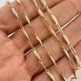 Cadena Rustica Eslabon 8.85 g / 24 in / 3.3 mm Tres Oros 18K