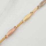 Cadena Rustica Eslabon 8.85 g / 24 in / 3.3 mm Tres Oros 18K