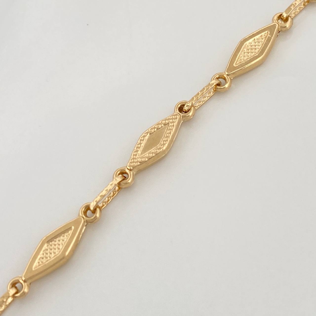 Cadena Rustica Rombos 8.5 g / 18 1/2 in / 4.1 mm Oro Amarillo 18K