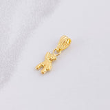 Dije Oso Mano Arriba 0.45g / 3/4 in Oro Amarillo 18K