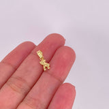 Dije Oso Mano Arriba 0.45g / 3/4 in Oro Amarillo 18K
