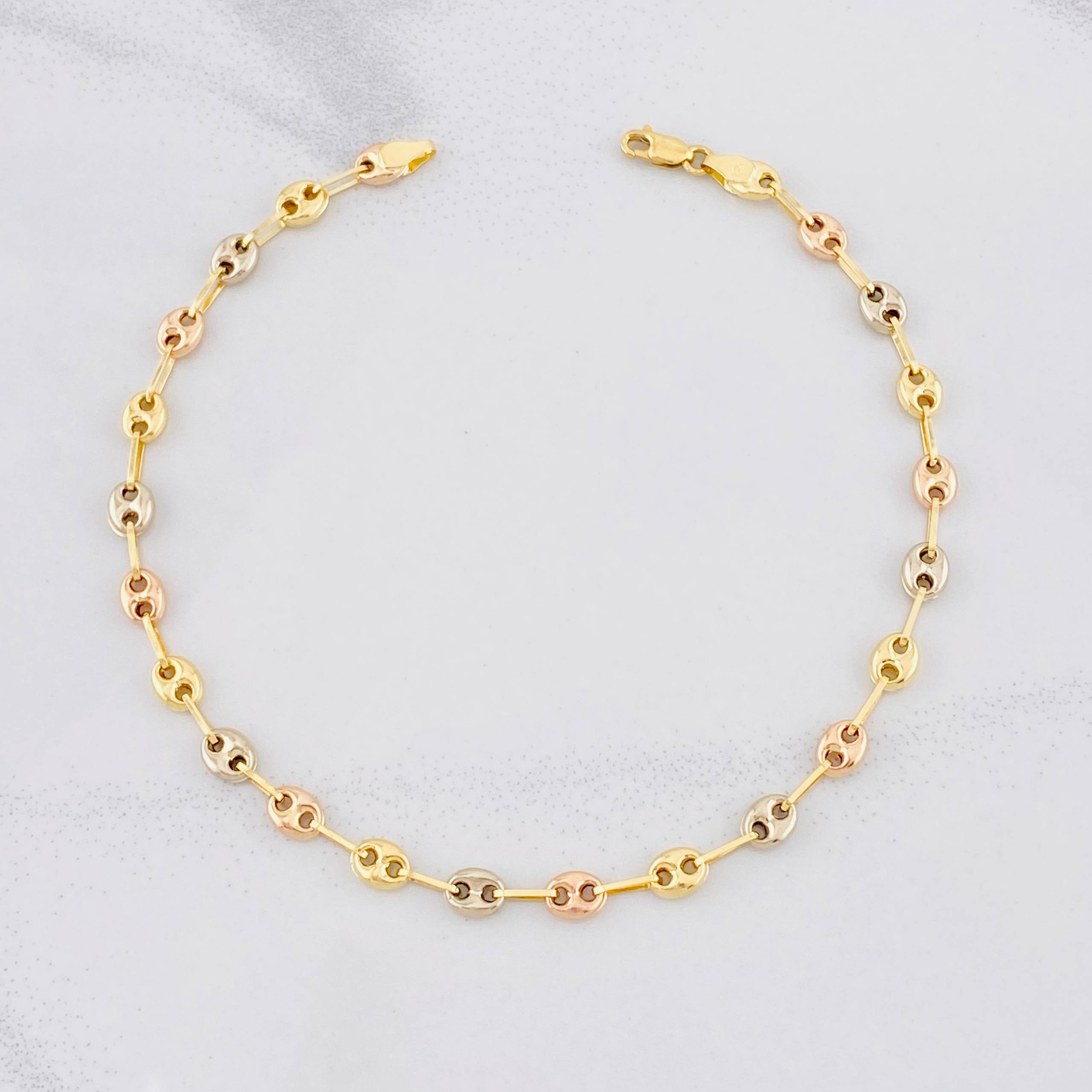 Bracelet GC 2.75g / 8 in / 4.1mm Three Golds 18K