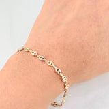 Bracelet GC 2.75g / 8 in / 4.1mm Three Golds 18K