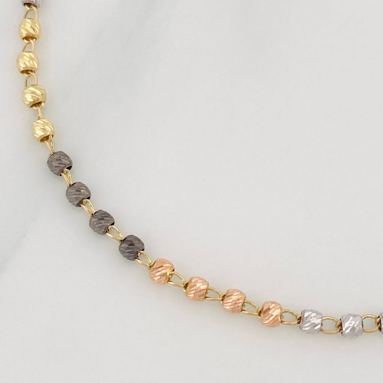 Bracelet Military Type 2.5 g / 7 3/4 in / 3 mm Three Golds 18K