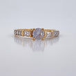 Anillo Solitario Trio 2.1gr / T7 / Oro 18K &