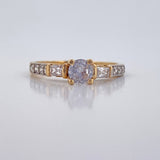 Anillo Solitario Trio 2.1gr / T7 / Oro 18K &