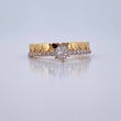 Solitaire Ring Churumbela Hearts 2.2gr / Size 6 1/4 / 18K Gold &