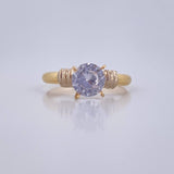 Solitaire Ring 1.5gr / Size 7 1/4 / 18K Gold &
