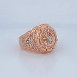 Compass Ring 10.85gr / Size 10 1/4 / 18K Gold &