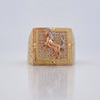 Horse Signet Ring 10.25gr / Size 10 / 18K Gold &