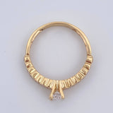Bubble Solitaire Ring 2.4gr / Size 7 / 18K Gold &