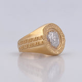 Tribal Lion Ring 9.05gr / Size 10 / 18K Gold &
